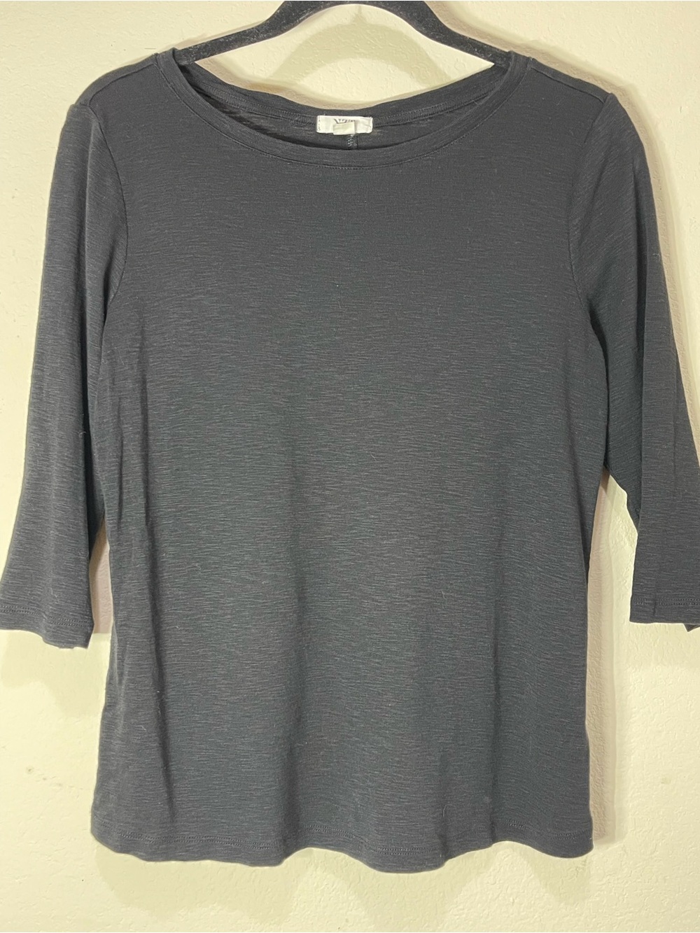 NIC+ZOE Black 3/4 Sleeve Boat Neck Tunic Top – Size M